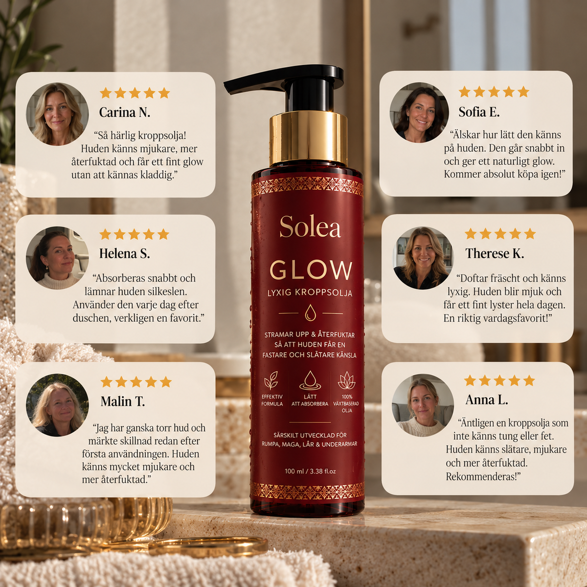 Solea Glow Kroppsolja